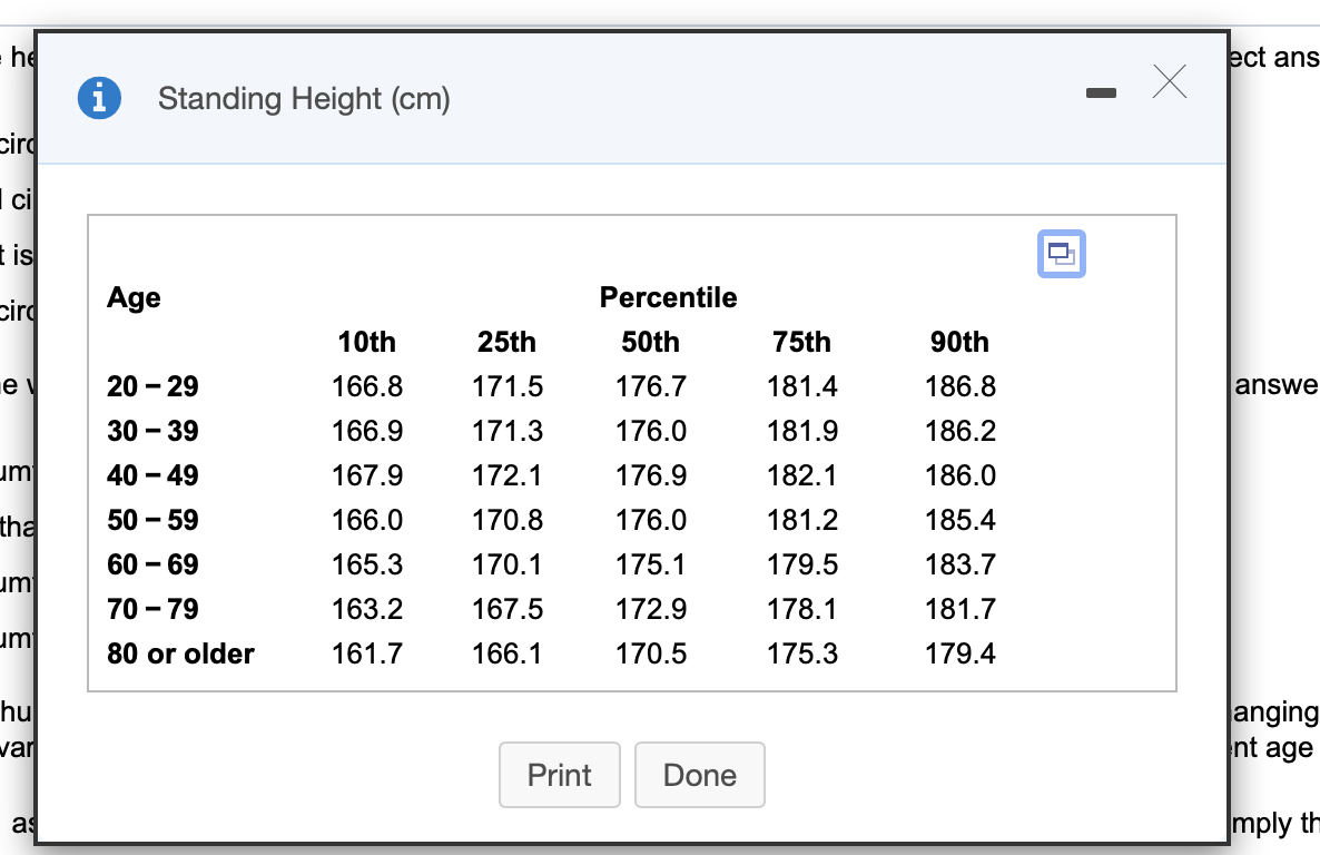 Explain The Meaning Of The Accompanying Percentiles Chegg Com