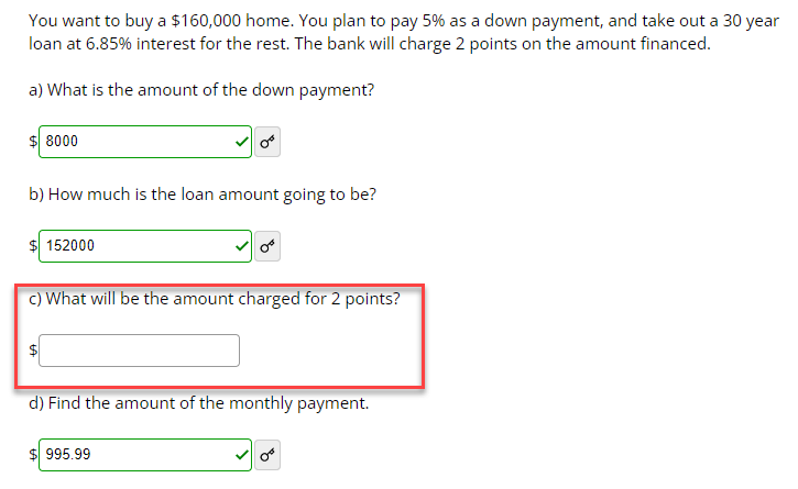 house payment on 160 000