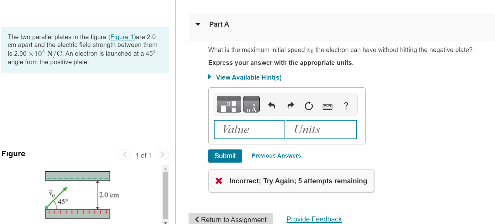 Solved The two parallel plates in the figure (Figure 1)are | Chegg.com