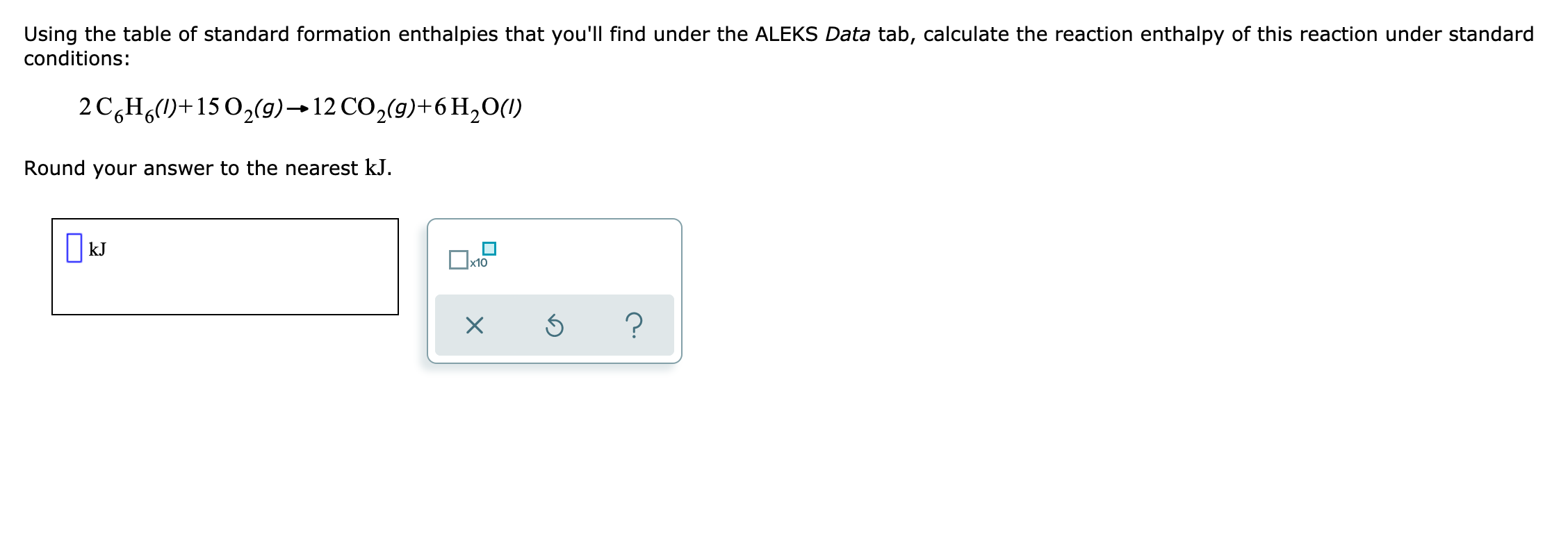 Solved Using the table of standard formation enthalpies that
