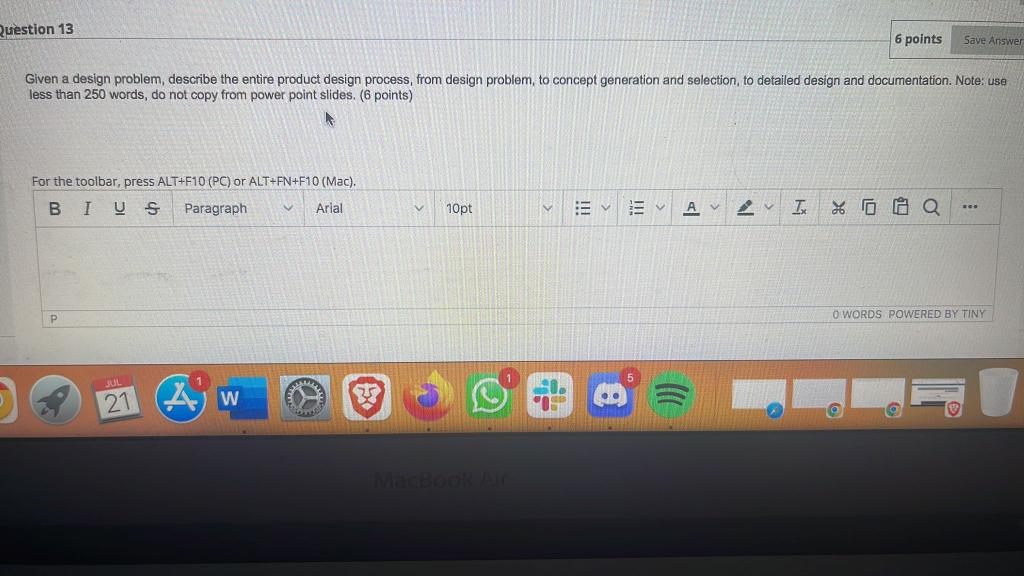 Solved Given a design problem, describe the entire product | Chegg.com