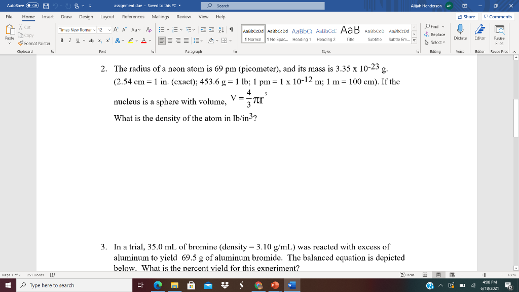 Solved AutoSave CH assignment due - Saved to this PC o | Chegg.com