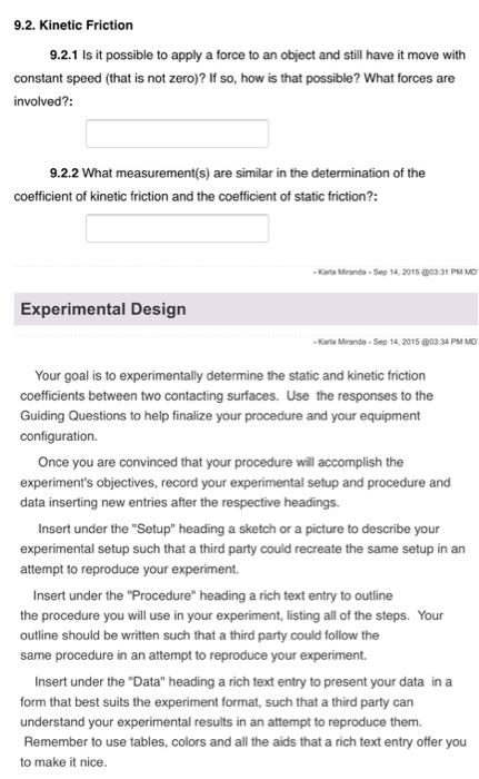 Solved How can the coefficients of kinetic and static | Chegg.com