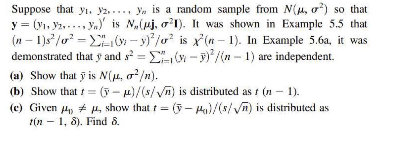 Solved Suppose that y1,y2,…,yn is a random sample from | Chegg.com