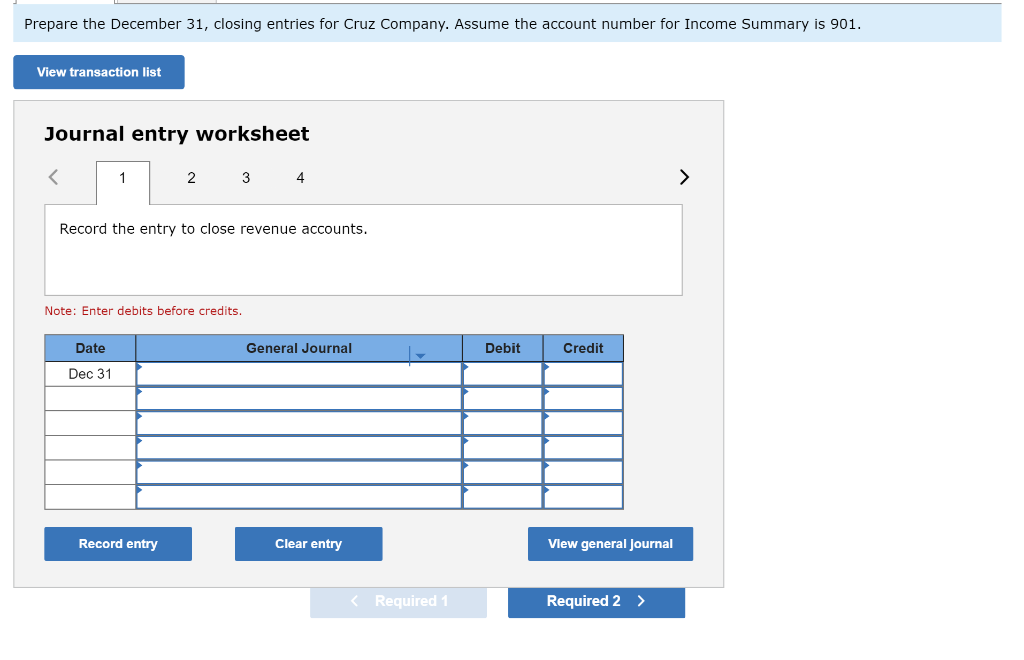 prepare the december 31 post closing trial balance for cruz company