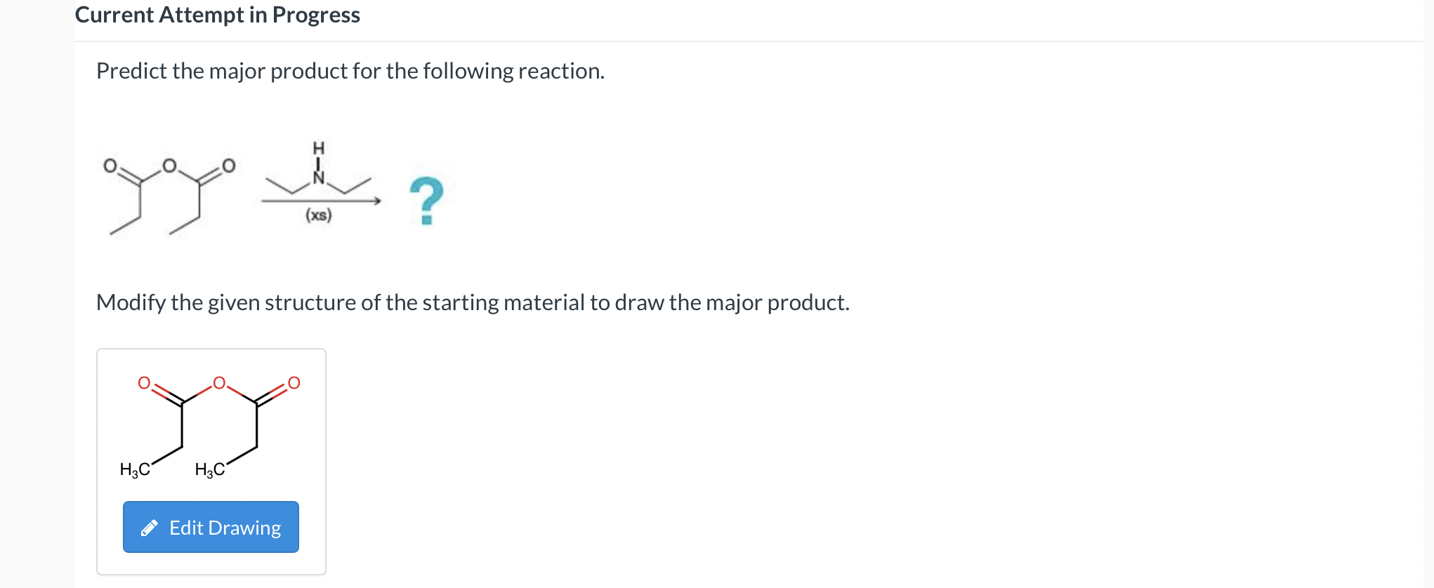 Solved Predict the major product for the following reaction. | Chegg.com