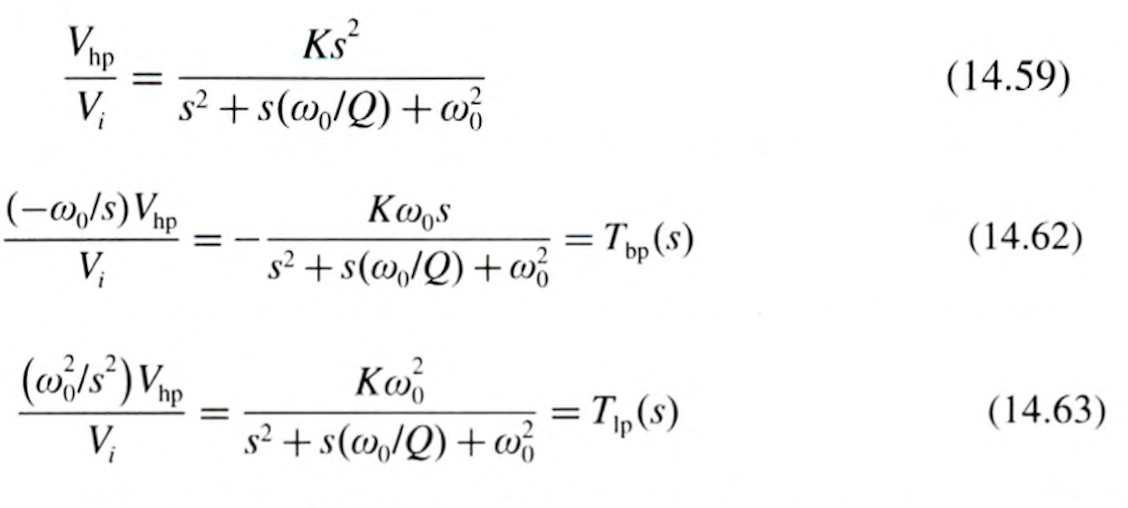Solved 14.62 (a) Consider the KHN biquad in Fig. 14.24(a), | Chegg.com