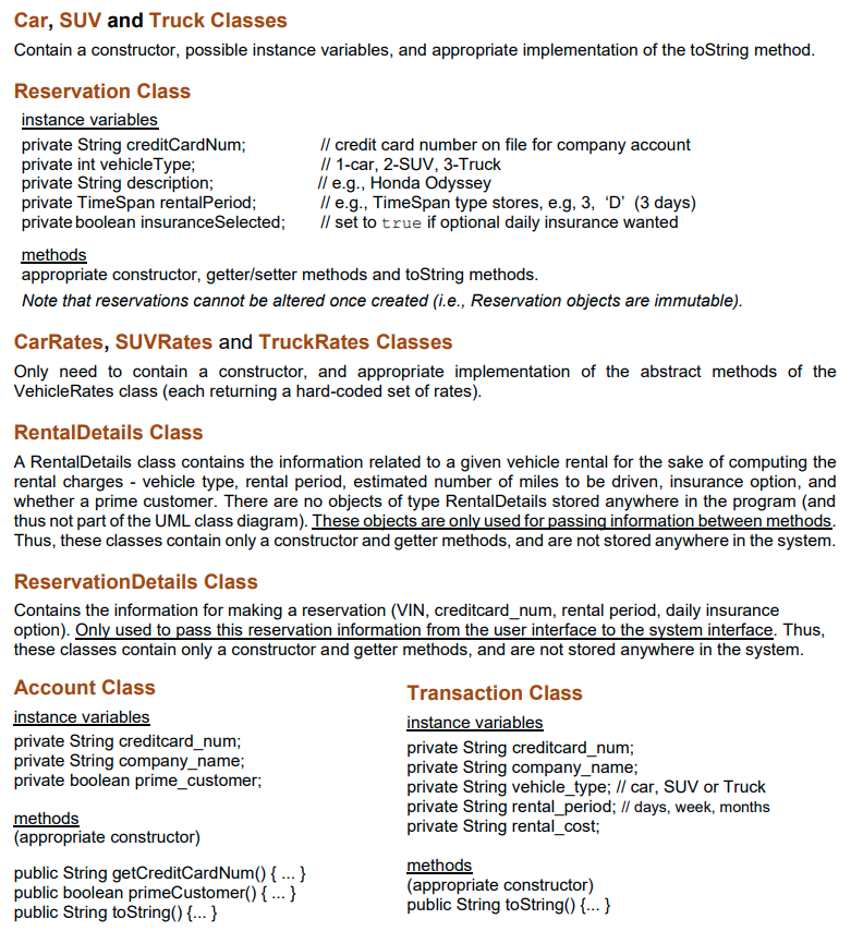 Solved Abstract Vehicle Class instance variables private | Chegg.com