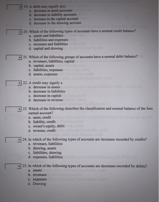 A Debit May Signify Which of the Following