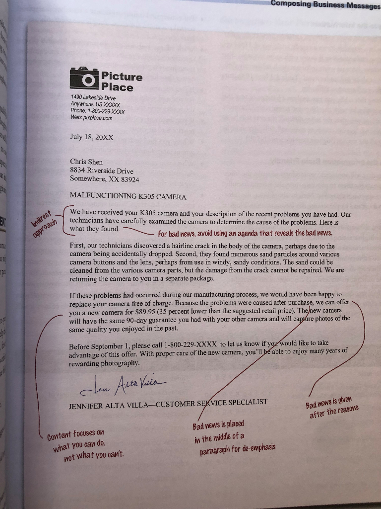 Example Of Bad News Memo To Employees Solved Draft in memo form a "bad news message" informing | Chegg.com