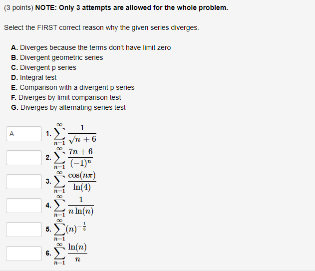 Solved (3 points) NOTE: Only 3 attempts are allowed for the | Chegg.com