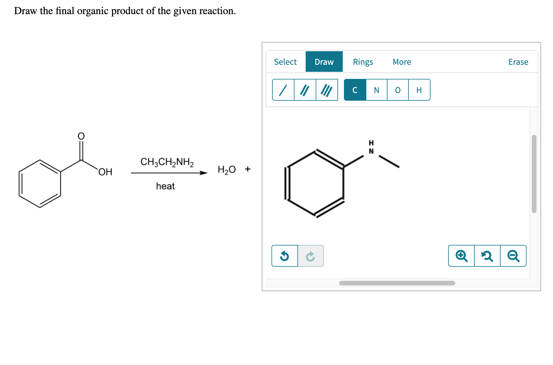 Solved Draw the final organic product of the given reaction.