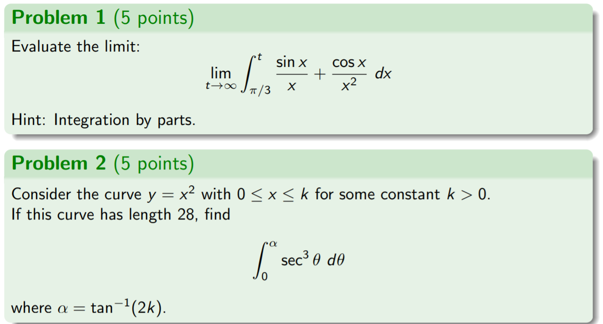 Solved PROBLEM 2 HASNT BEEN SOLVED YET. But if you can solve | Chegg.com