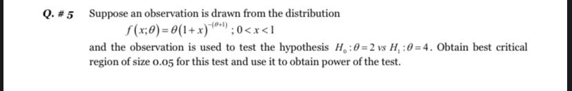 Solved 5 Suppose An Observation Is Drawn From The | Chegg.com