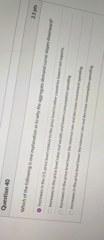 Solved Question 40 2.5 pts Which of the following is one | Chegg.com