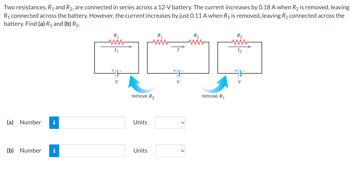 Solved Two resistances, R1 and R2, are connected in series | Chegg.com