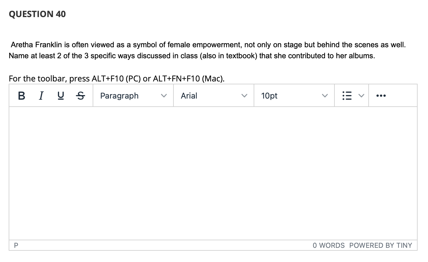 QUESTION 40 Aretha Franklin is often viewed as a | Chegg.com