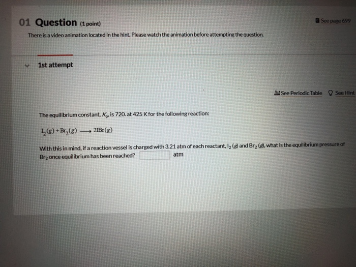 Solved 01 Question (1 point) a See There is a video | Chegg.com