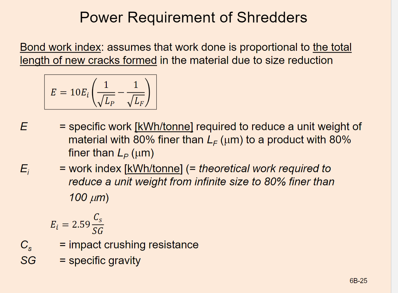1. Estimate the power requirement for a machine that