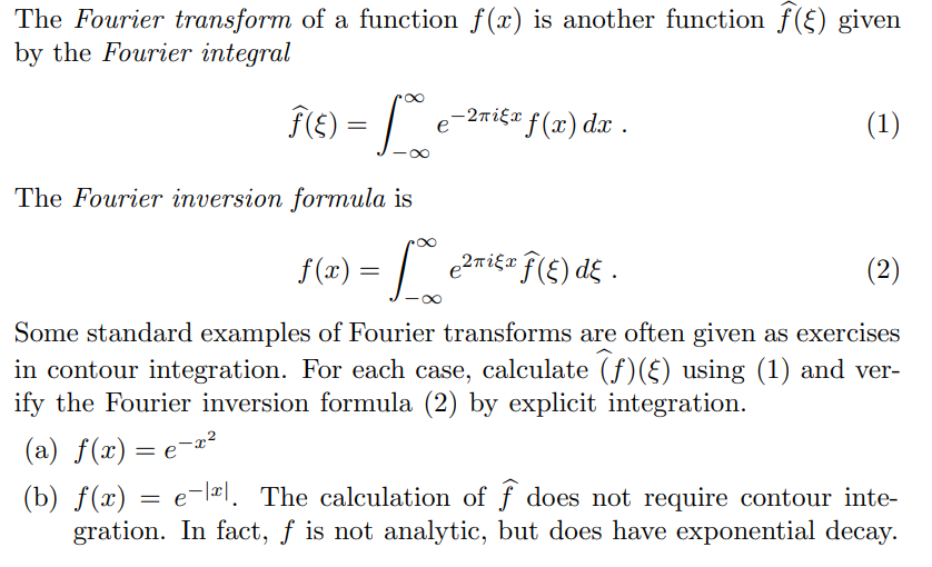 The Fourier transform of a function f(x) is another | Chegg.com