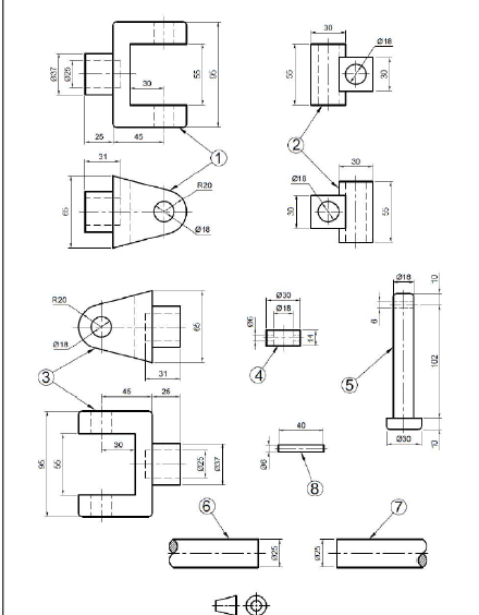 Solved Draw to scale 1:1, an assembly drawing of a | Chegg.com