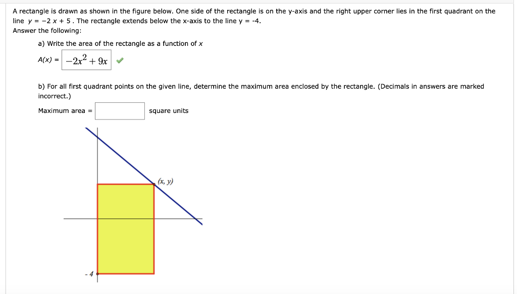 Solved A rectangle is drawn as shown in the figure below. | Chegg.com