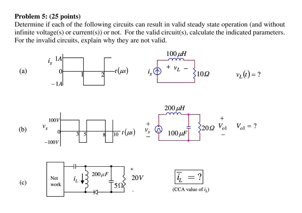 Solved Problem 5: (25 Points) Determine If Each Of The | Chegg.com