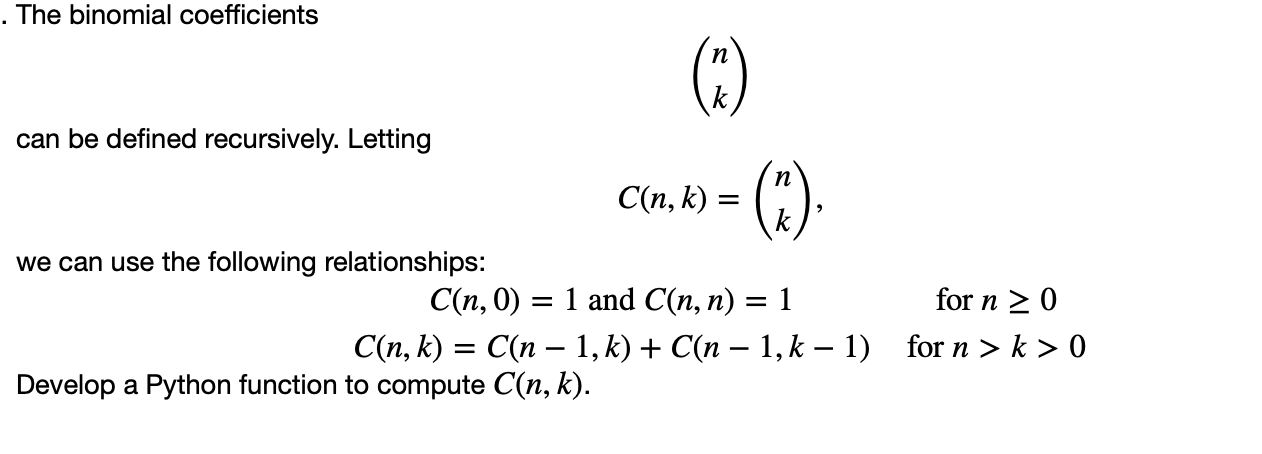 Solved use simple python to write a recursive function of | Chegg.com
