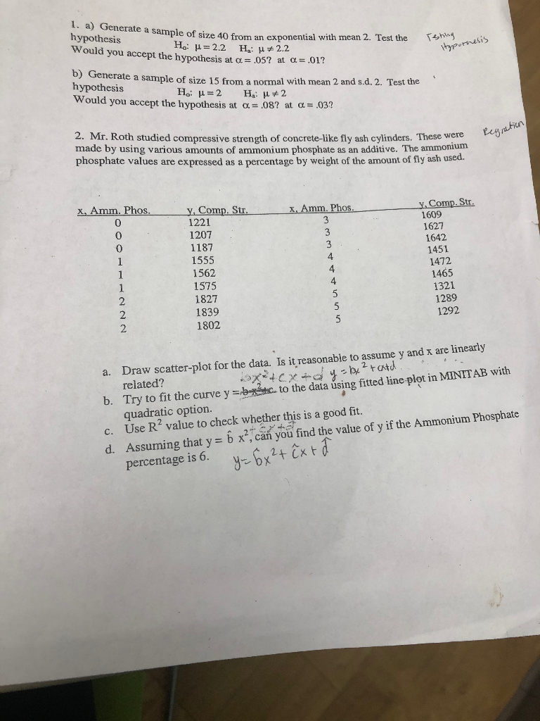 Solved These questions must be solved using MINITAB. I am | Chegg.com
