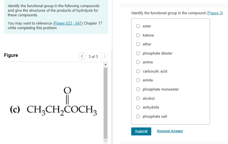 Solved Identify the functional group in the following | Chegg.com