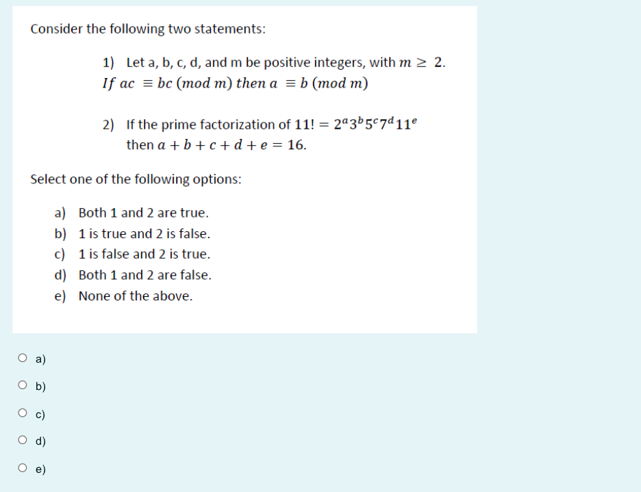 Solved Consider The Following Two Statements: 1. Let A, B, | Chegg.com