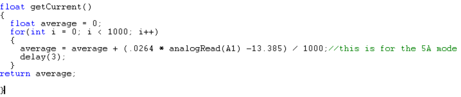 Solved The following is arduino code for current sensor to | Chegg.com