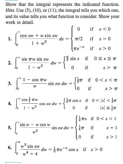 Solved Show that the integral represents the indicated | Chegg.com