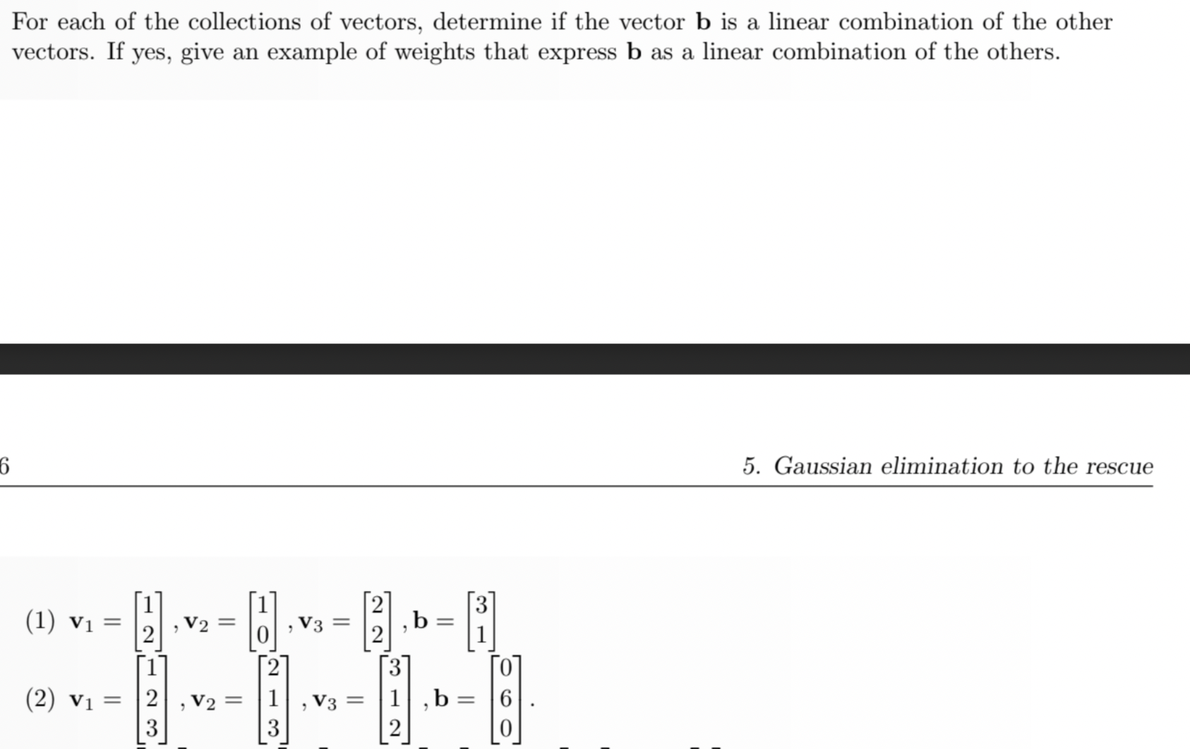 Solved For Each Of The Collections Of Vectors, Determine If | Chegg.com