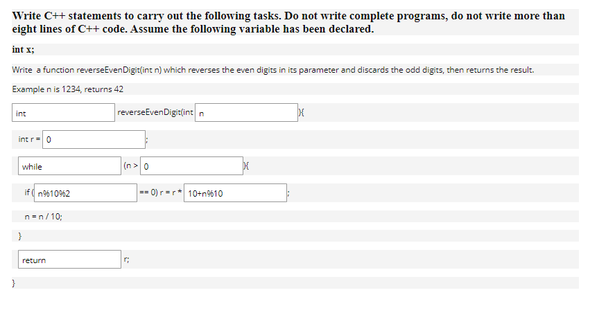 Solved Write C++ statements to carry out the following | Chegg.com