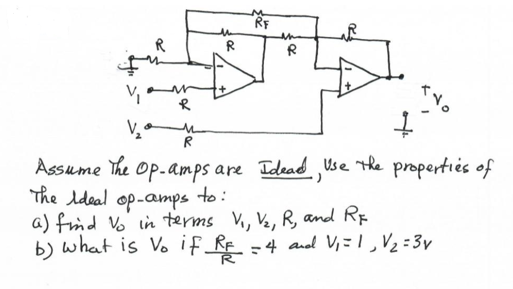 Solved Rf R R Tvo R R V V 1 Assume The Op Amps Are Id Chegg Com