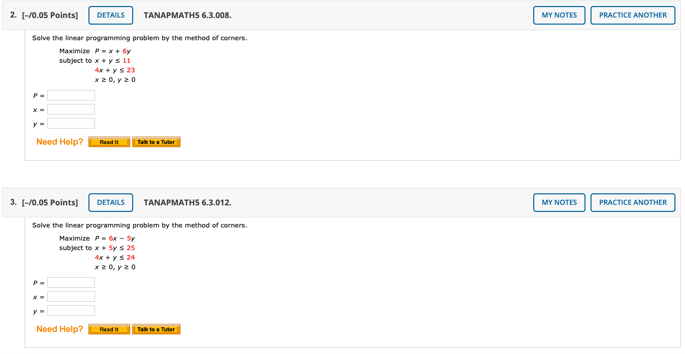 Solved 2. Solve the linear programming problem by the method | Chegg.com
