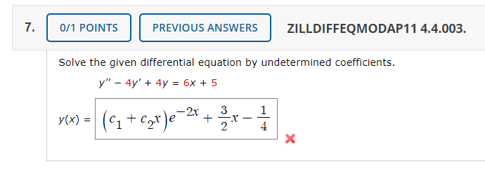 Solved Solve the given differential equation by | Chegg.com