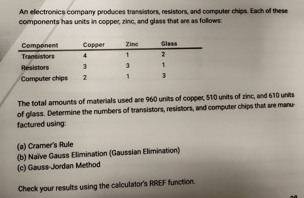 Solved An electronics company produces transistors, | Chegg.com
