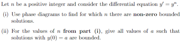 Solved Let n be a positive integer and consider the | Chegg.com