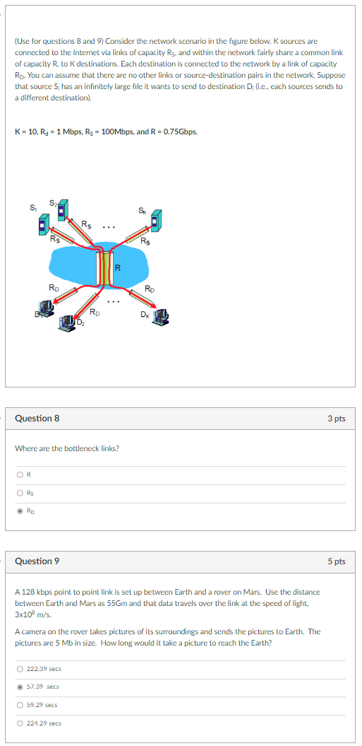 Solved (Use For Questions 8 And 9) Consider The Network | Chegg.com