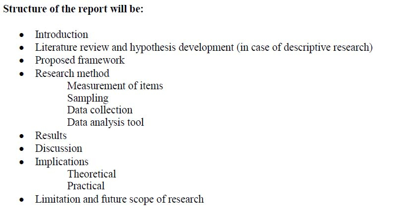 Solved Structure of the report will be Introduction | Chegg.com