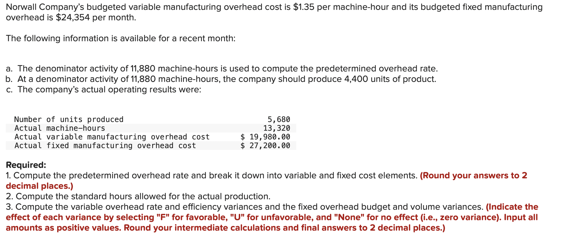 Solved Norwall Company's budgeted variable manufacturing