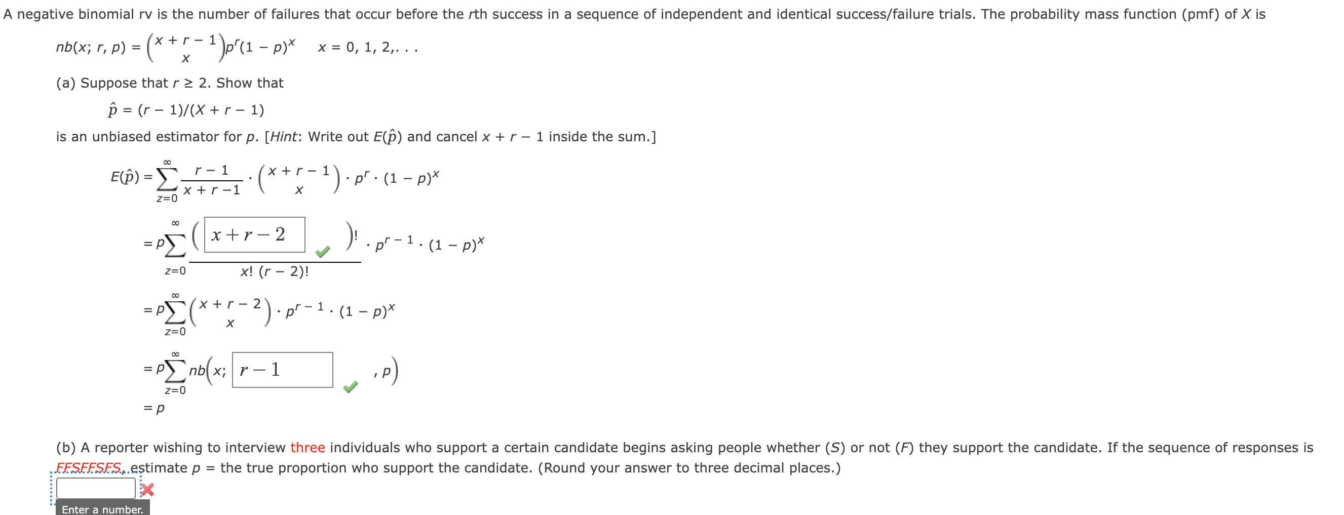 Solved Nbxrpxr−1xpr1−pxx012 A Suppose That 0397