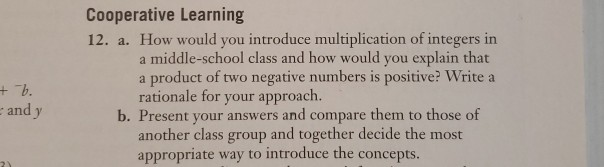 Solved + B. And Y Cooperative Learning 12. A. How Would You | Chegg.com