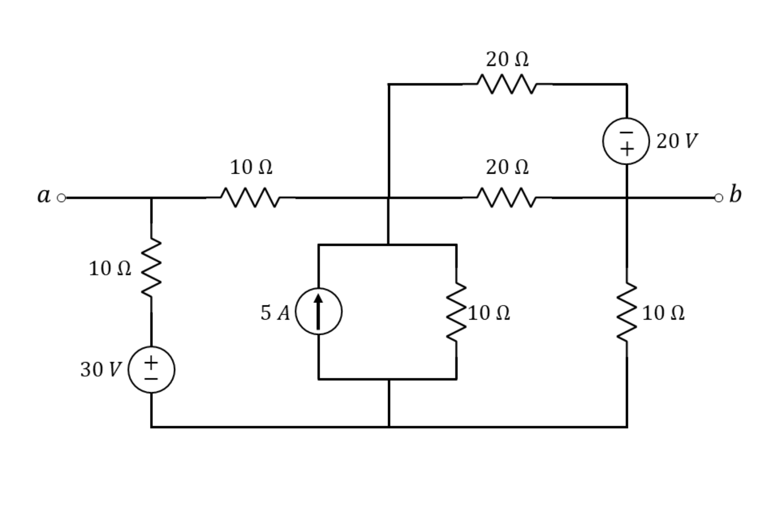 Solved Find the Thevenin equivalent between terminals a and | Chegg.com