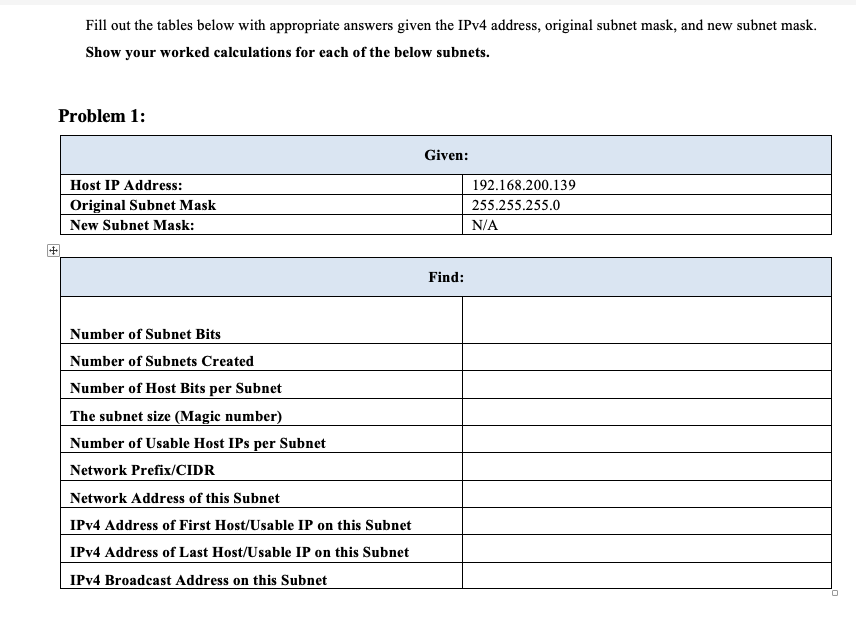 fill out the public and private ip ranges and subnet masks