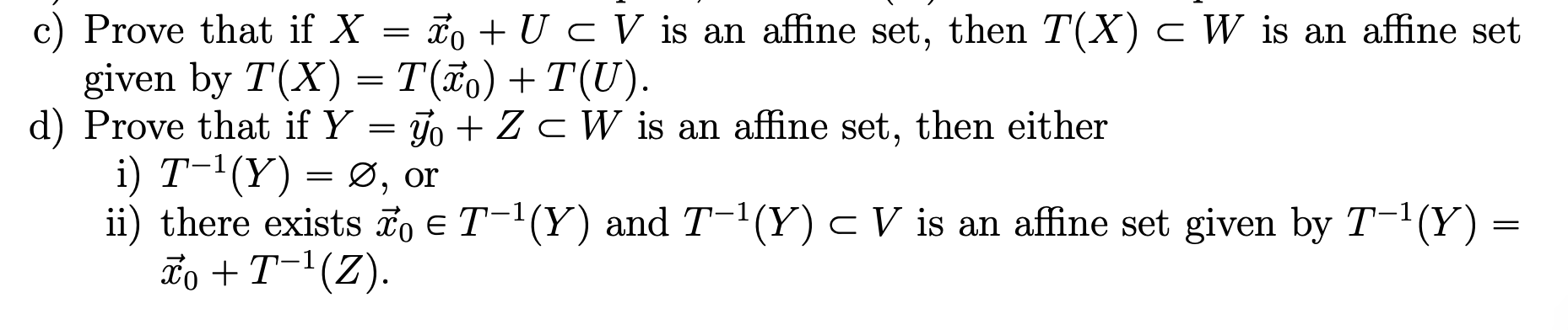 Solved Let T V W Be A Linear Transformation C Prove T Chegg Com