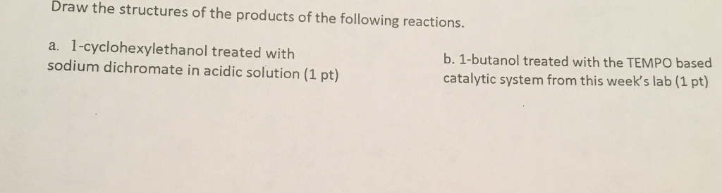 Solved Draw the structures of the products of the following | Chegg.com