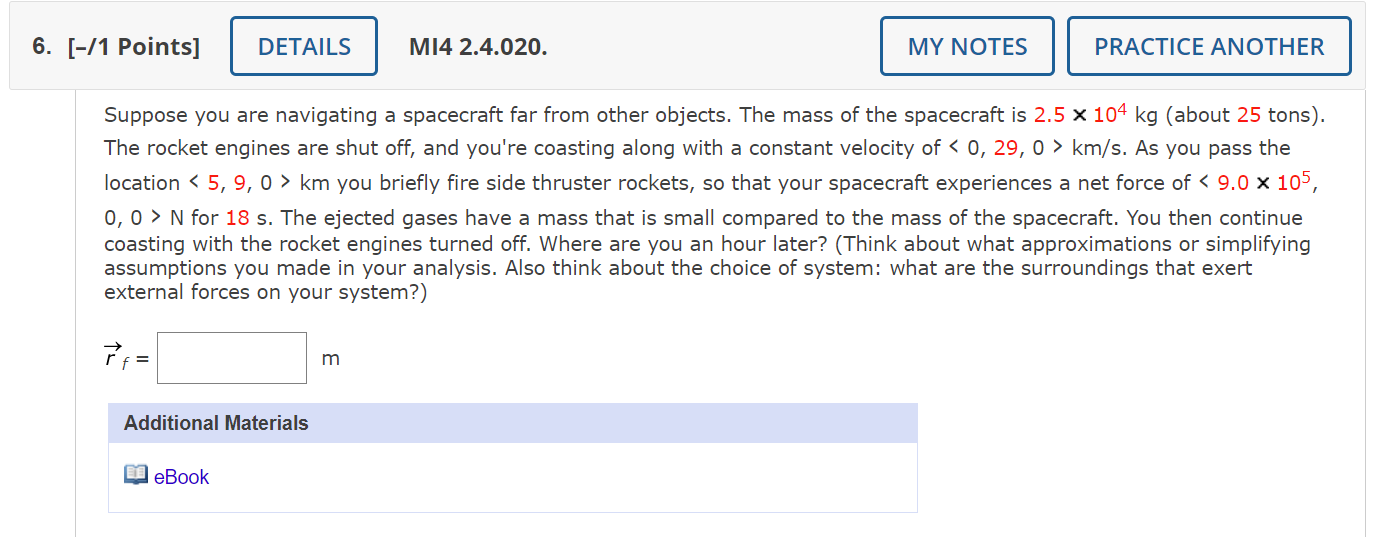 Solved Suppose you are navigating a spacecraft far from | Chegg.com